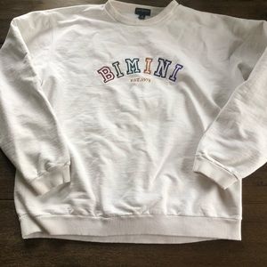 Bimini Oversized Sweatshirt White Sz XL